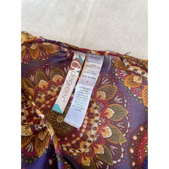 6 Degrees Purple Slip Dress & Boho Print Chiffon Dress - S Hippicore Tweecore Y2 - Picture 5 of 10